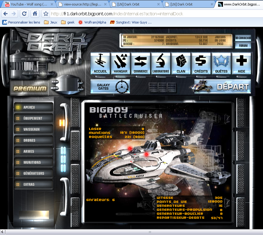 screenshot du hanguar